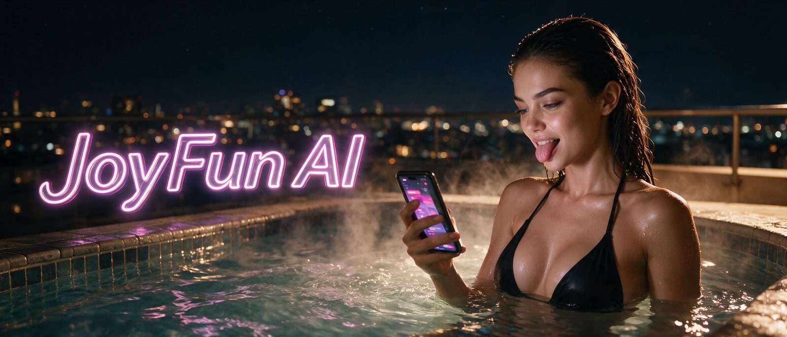 Wirtualna modelka wygenerowana przez AI w letniej stylizacji — grafika tytułowa recenzji JoyFun.ai