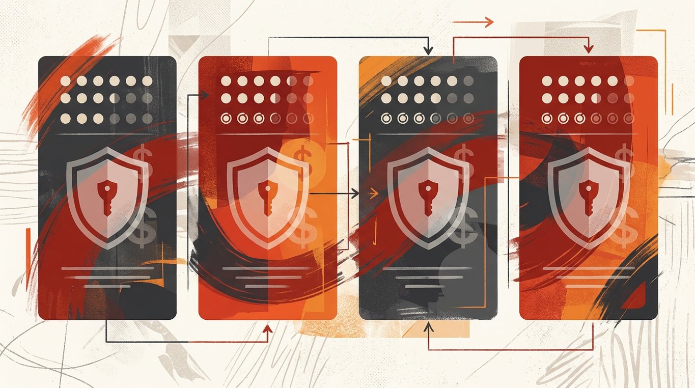 Abstrakcyjna ilustracja interfejsu i notatek redakcyjnych — grafika artykułu „Alternatywy dla Pixlr”