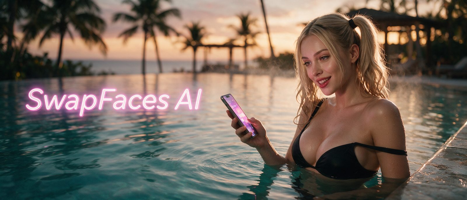 Wirtualna modelka wygenerowana przez AI w letniej stylizacji — grafika artykułu „SwapFaces.ai: alternatywy”