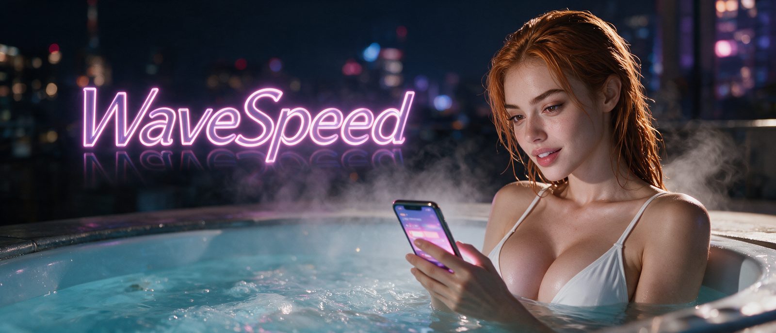 Wirtualna modelka wygenerowana przez AI w letniej stylizacji — grafika tytułowa recenzji WaveSpeed
